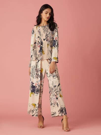 Create a boho-chic look with printed pajamas